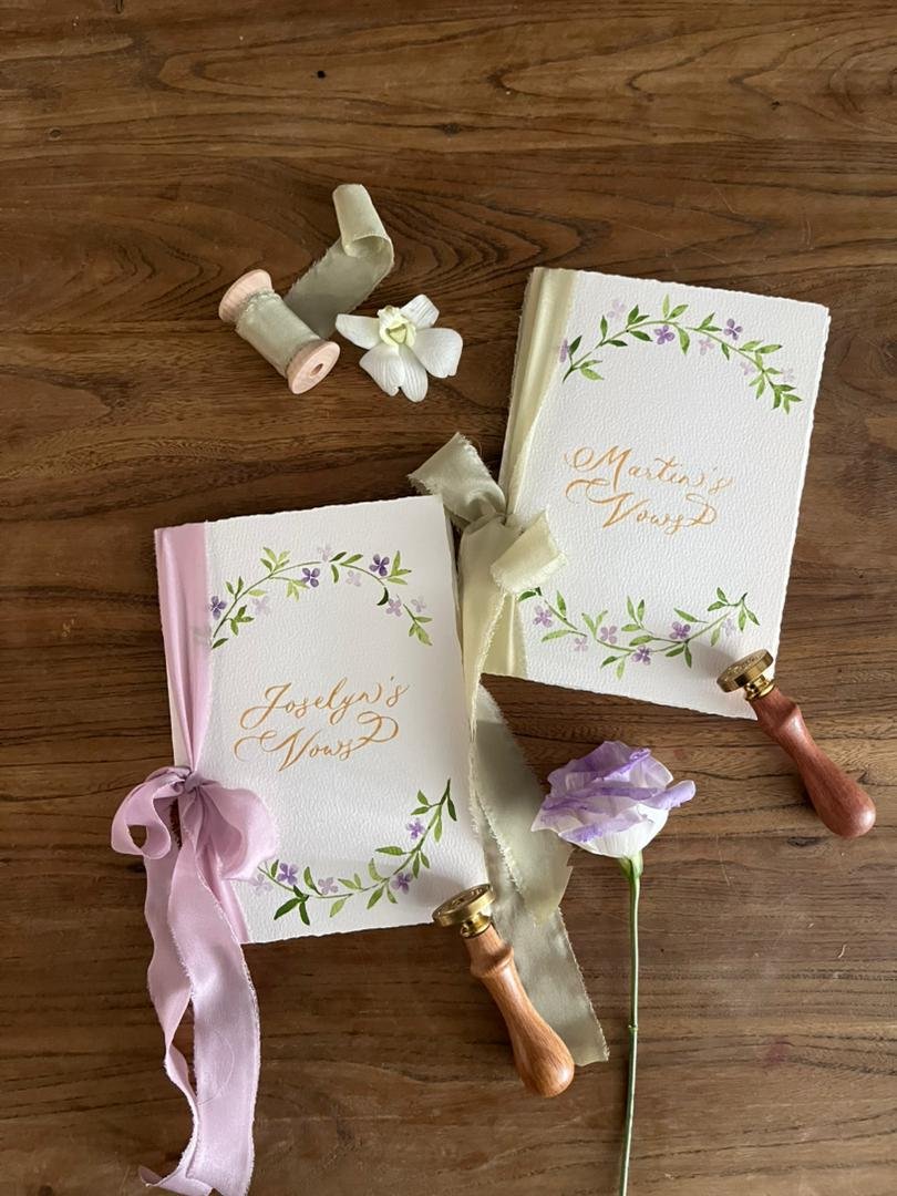 Personalised Wedding Vow Cards